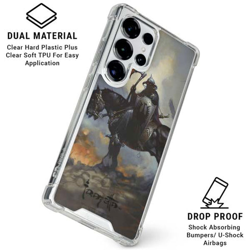 Death Dealer on Horseback by Frazetta Galaxy S25 Ultra Clear Case